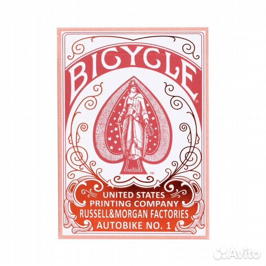 Карты Bicycle Autobike single, красная рубашка