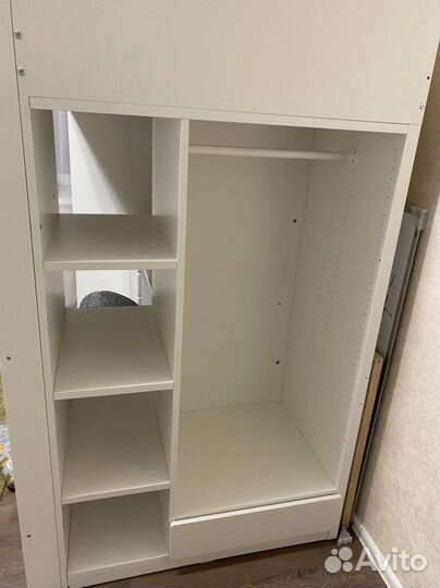 Детская кровать чердак со столом и шкафом IKEA