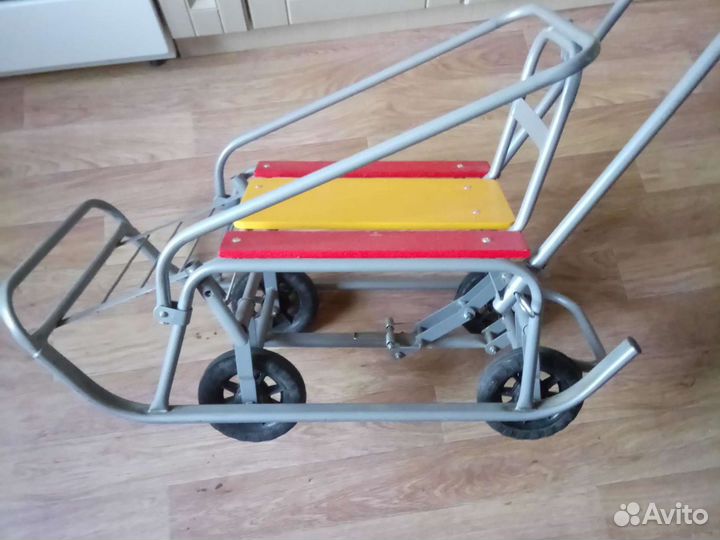 Санки детские на больших колёсах