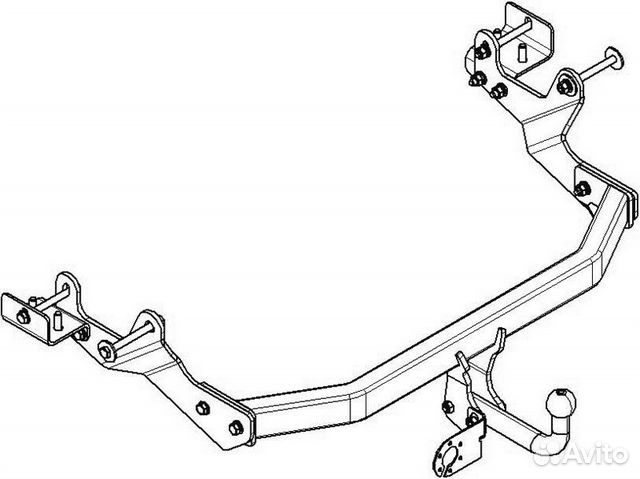 Фаркоп тсу Hyundai H1/H300. Установка-доки