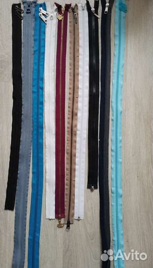 Молнии разного цвета и длины