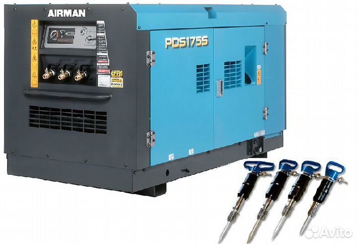 Услуги компрессора с отбойными молотками