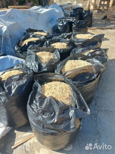 Опилки стружка в мешках