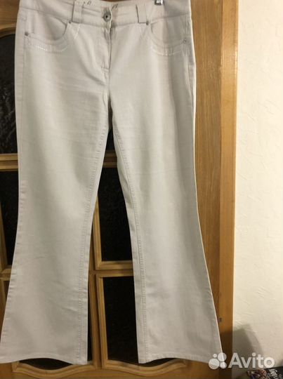 Брюки джинсовые светлые 46