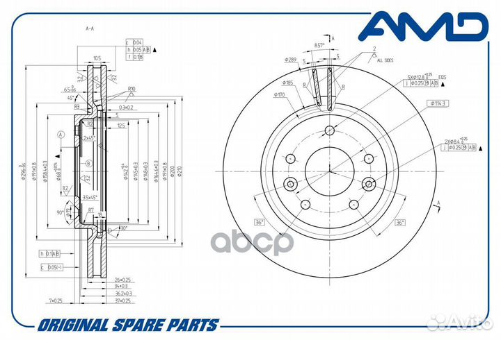 Диск переднего тормоза 40206-4EA0A/ amdbd325
