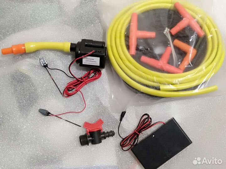 Полив капельный с датчиками влажности (теплица)