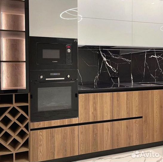 Кухня угловая с островом