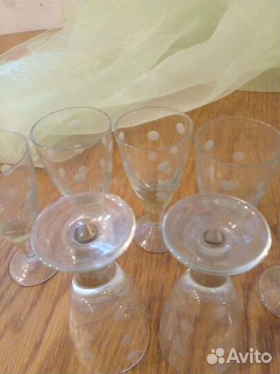 Хрустальные рюмки на ножке СССР