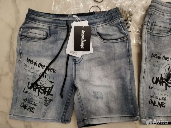 Джинсовые шорты новые PlayToday, размер 134,140