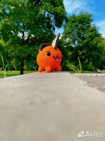 Почита Chainsaw man Вязаные игрушки