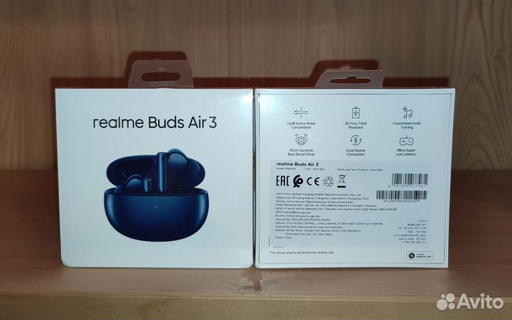 Наушники Realme Buds Air 3 Blue Global новые