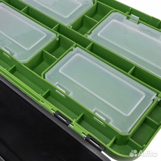 Ящик рыболовный зимний shark односекционный салат