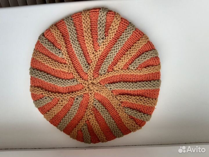 Берет вязаный детский