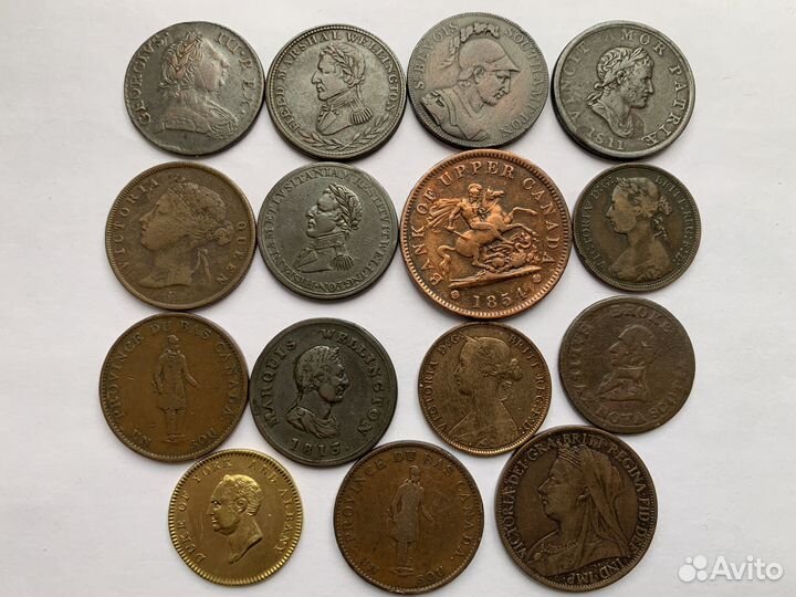 Монеты.-8 Старая Англия.Канада