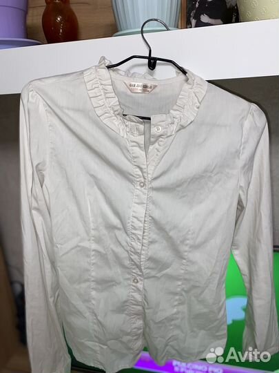 Рубашка белая для девочки 164