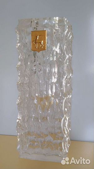 Ваза Богемия Блюдо Богемия Ваза с оленем на гербе