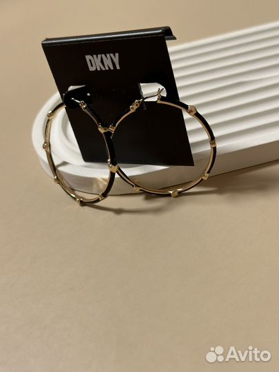 Серьги кольца dkny