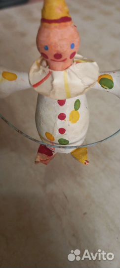 Винтаж. Клоун с обручем. СССР