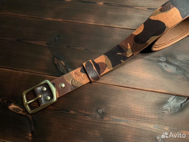 Ремень из натуральной кожи ручной работы