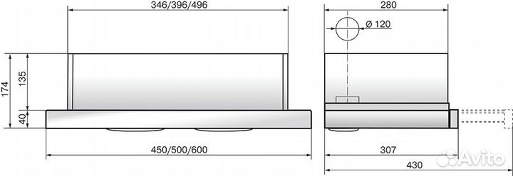 Вытяжка Elikor Интегра 60П-400-В2Л