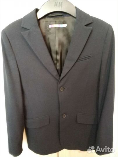 Пиджак синий школьный рост 140