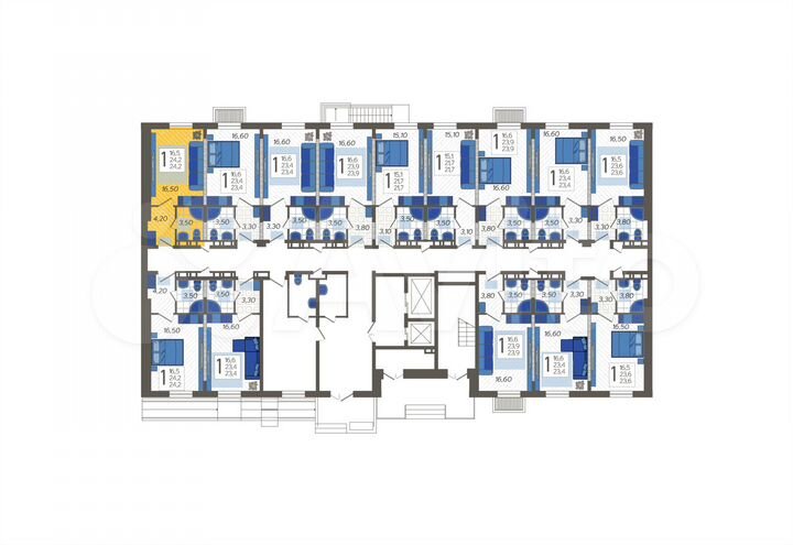 Апартаменты-студия, 24,2 м², 1/12 эт.