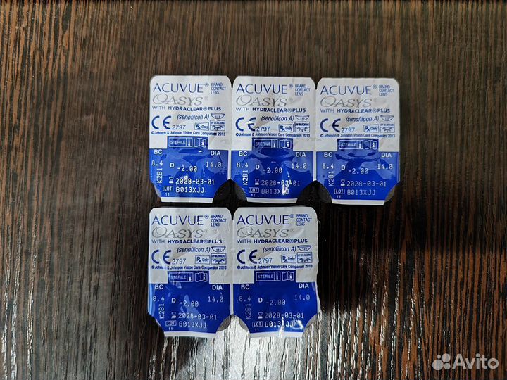 Линзы acuvue oasys двухнедельные -1.75 -2.0