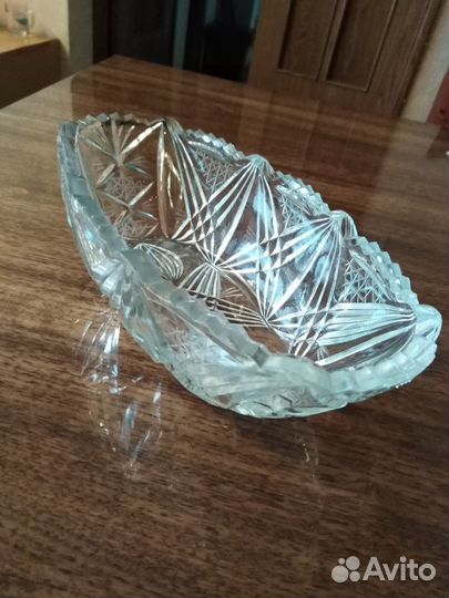 Хрустальная ваза-салатница