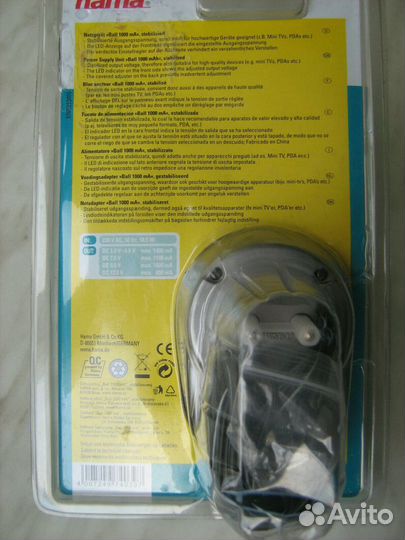 Блок питания Hama универсальный от 3 до 12В