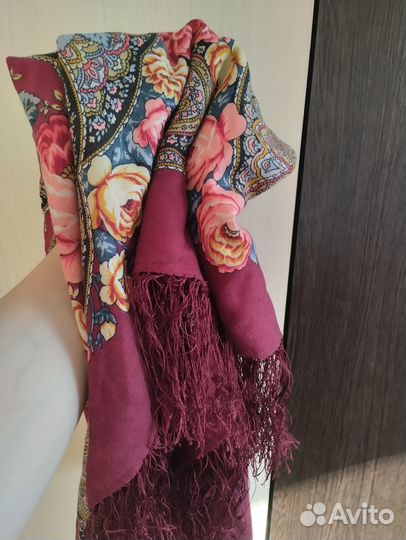 Павлопосадский платок шерсть