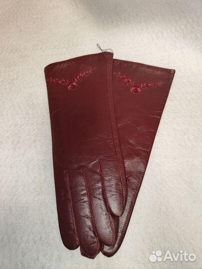 Перчатки женские кожаные размер 7