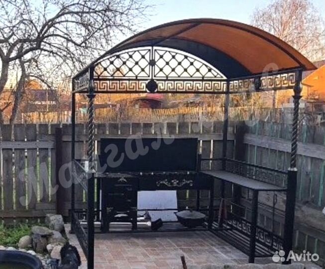 Мангал с крышей