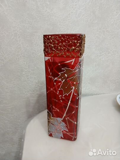 Ваза для цветов цветное стекло