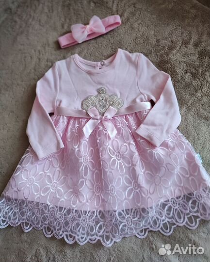 Платье праздничное для девочки 68-74 см