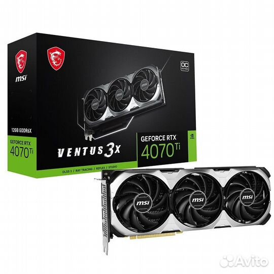 Видеокарта MSI GeForce RTX 4070 Ti ventus 3X E1 OC