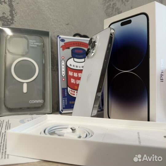 14 Pro Max: 256, белый, SIM+eSIM, 02.24, 100 акб