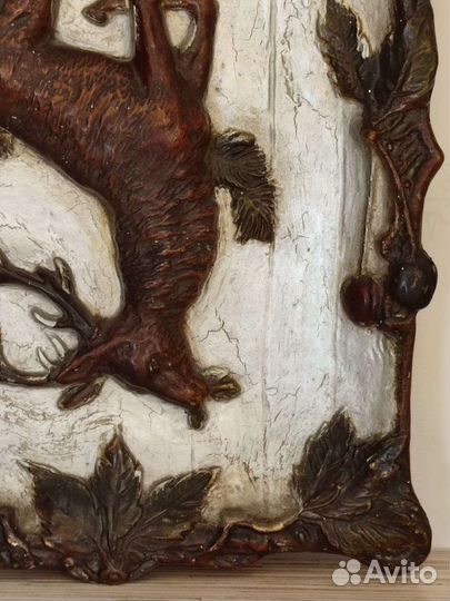 Панно настенное. Картина старинная. Терракота