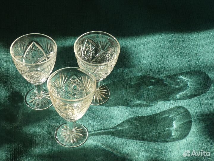 Рюмки, стаканы, розетки стеклянные СССР