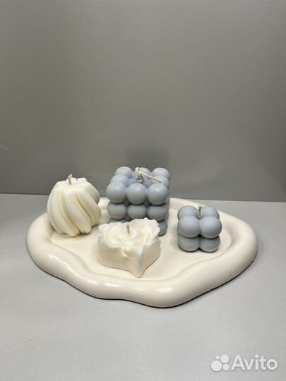 Свечи и декор из гипса ручной работы