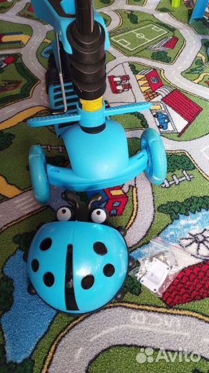 Детский самокат 5 в 1 Божья коровка