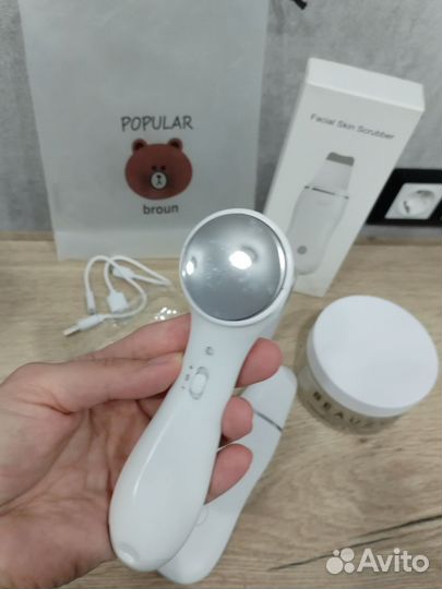 Аппарат для ультразвуковой чистки лица и гель