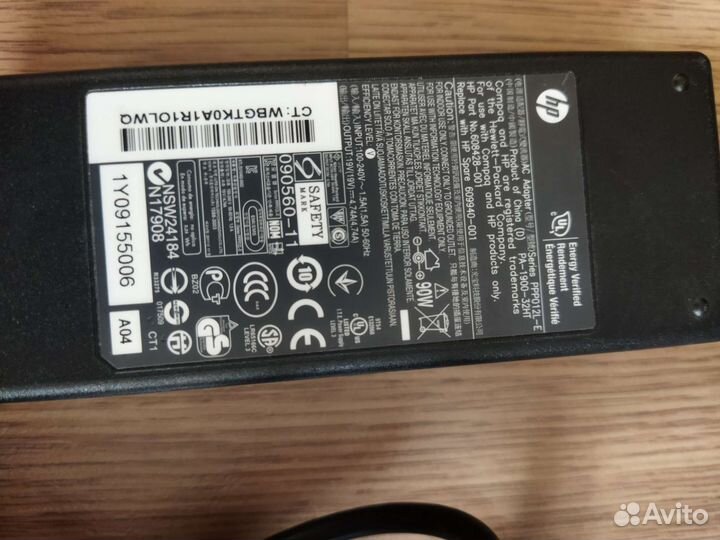 Блок питания к ноутбукам hp