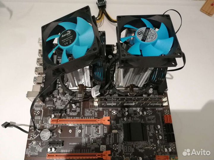 X79 dual e5 2640v2 x2 16 ядер 32 потока TB:2.5ghz