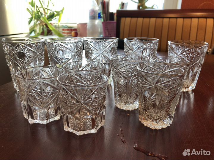 Хрустальные кружки, стопки, стаканы СССР