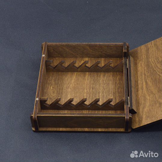 Деревянная шкатулка для хранения 6-ти заточных бру