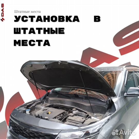 Упоры капота Kia Seltos / Киа Селтос 2020-2022 г.в
