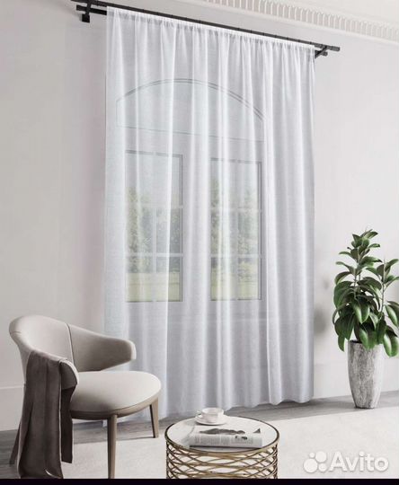 Тюль под лен 4 и 5 метров на 250, 260 и 270 см