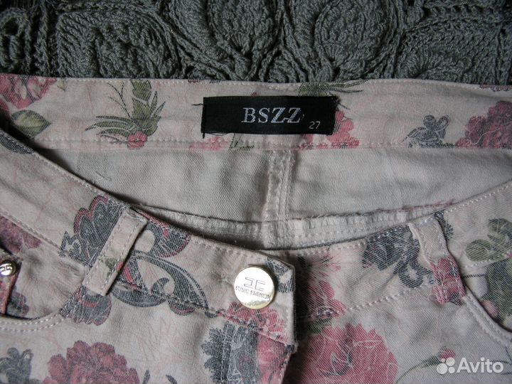Джинсы для девочки 27 размер Цветочный принт