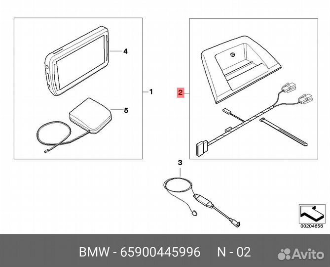 Комплект монтажный навигатора BMW E83