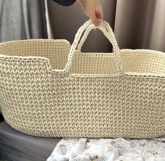 Вязанная люлька для новорожденных